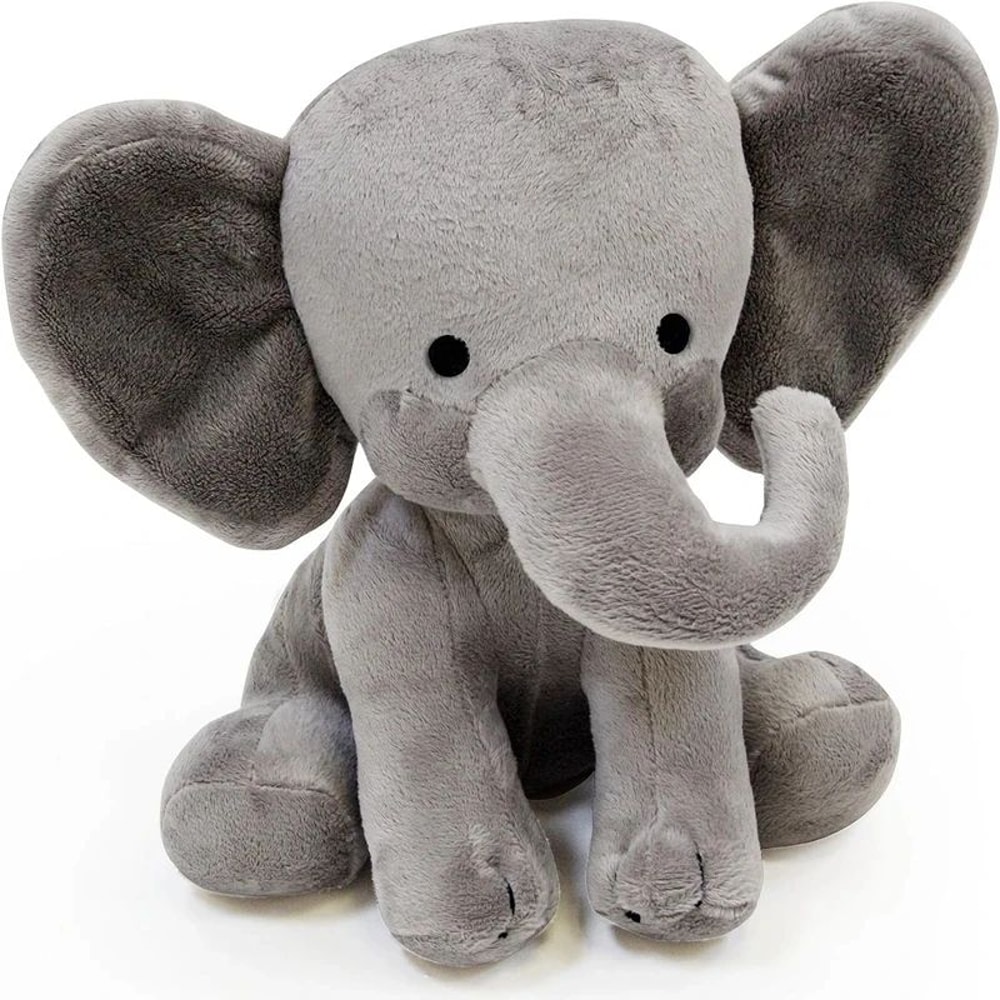 10Inch Gray Elephant Plush Pillow Soft Kawaii Stuffed Animal For Babies Cozy Decor 1