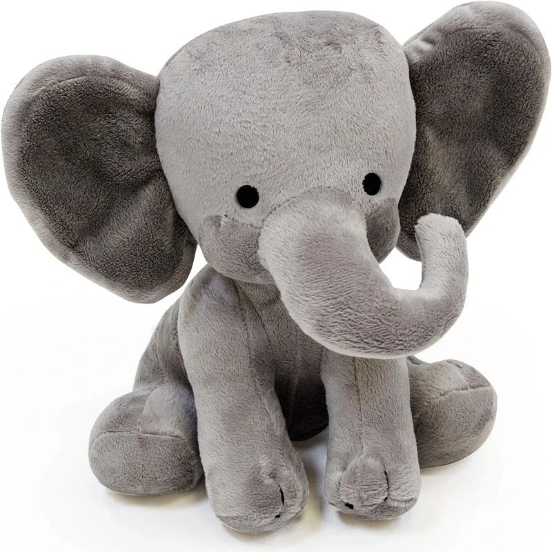 10Inch Gray Elephant Plush Pillow Soft Kawaii Stuffed Animal For Babies Cozy Decor 1