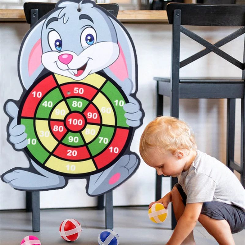 ActivePlay Montessori Sticky Ball Target Game Kids Dart Board Set For Indoor Outdoor Fun 0