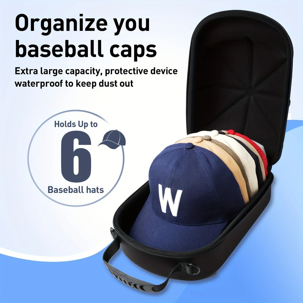 Hard Shell Hat Travel Case EVA Baseball Cap Carrying Case To Protect Store And Display Caps 1