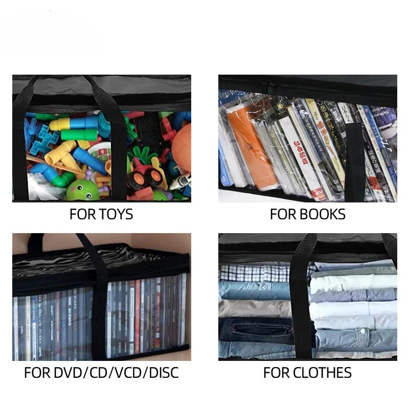Large Clear Zipper Storage Bag For DVDs CDs Comics Portable Transparent Collection Organizer 1