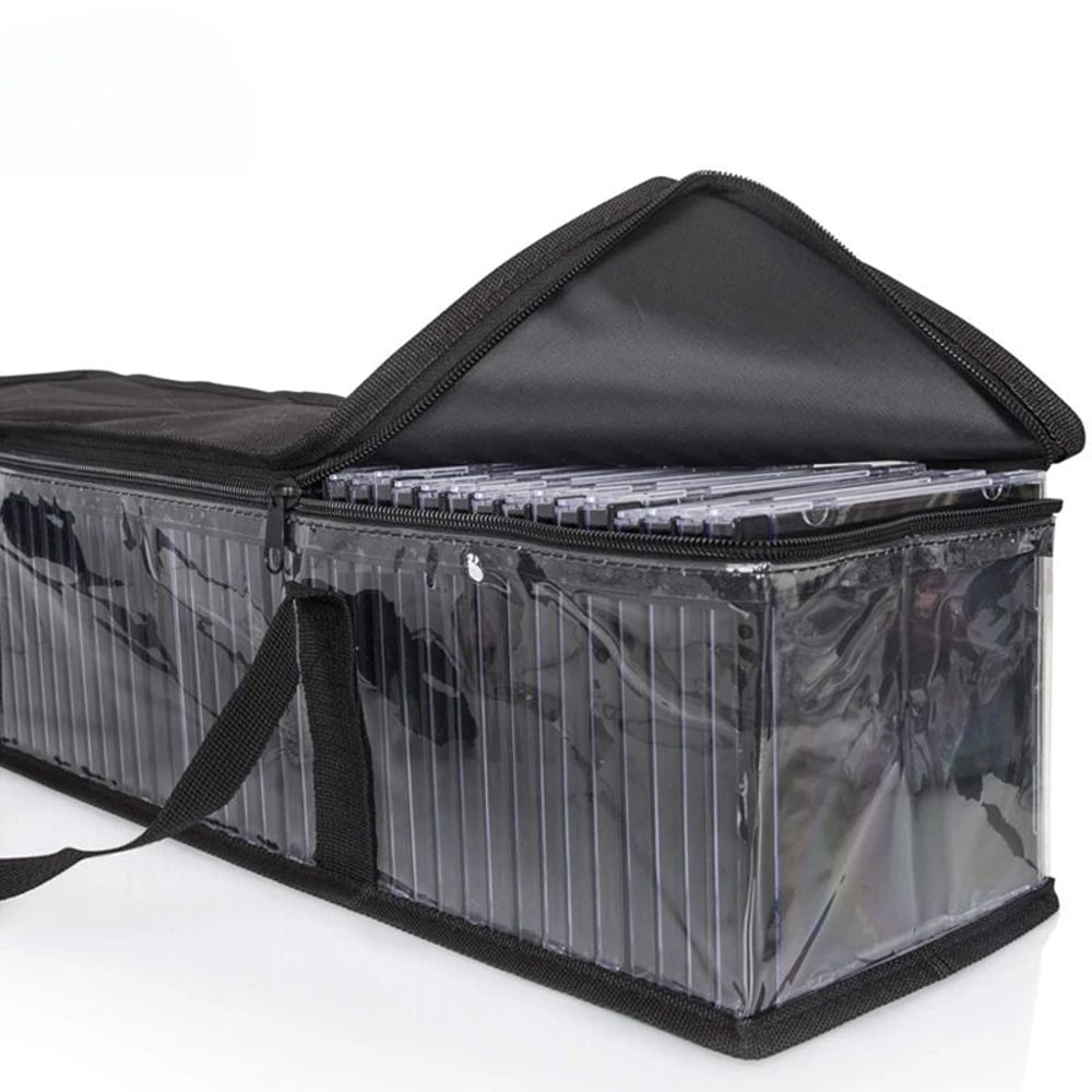 Large Clear Zipper Storage Bag For DVDs CDs Comics Portable Transparent Collection Organizer 3
