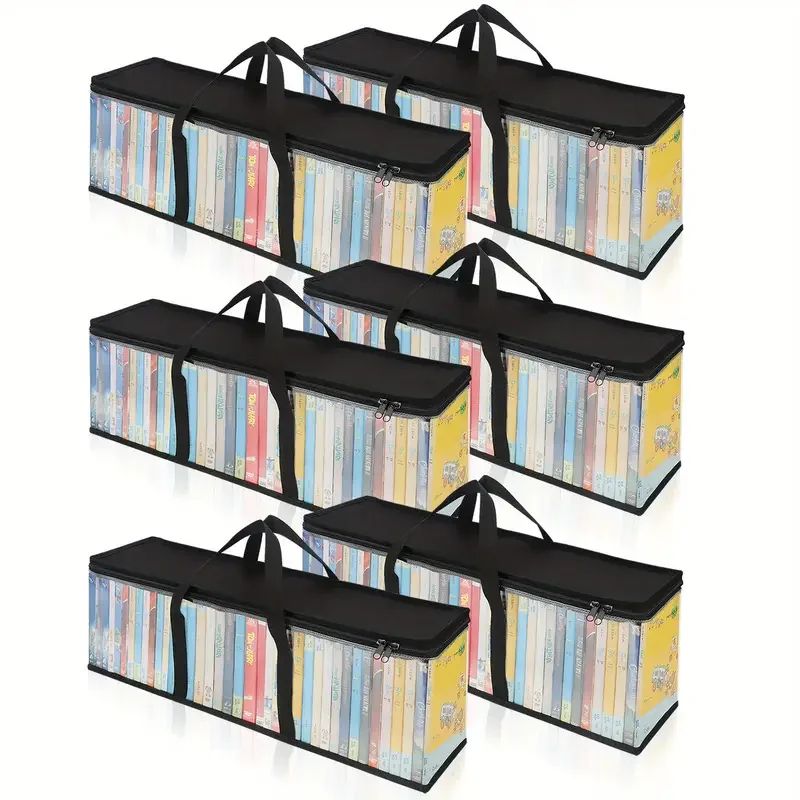 Large Clear Zipper Storage Bag For DVDs CDs Comics Portable Transparent Collection Organizer 9