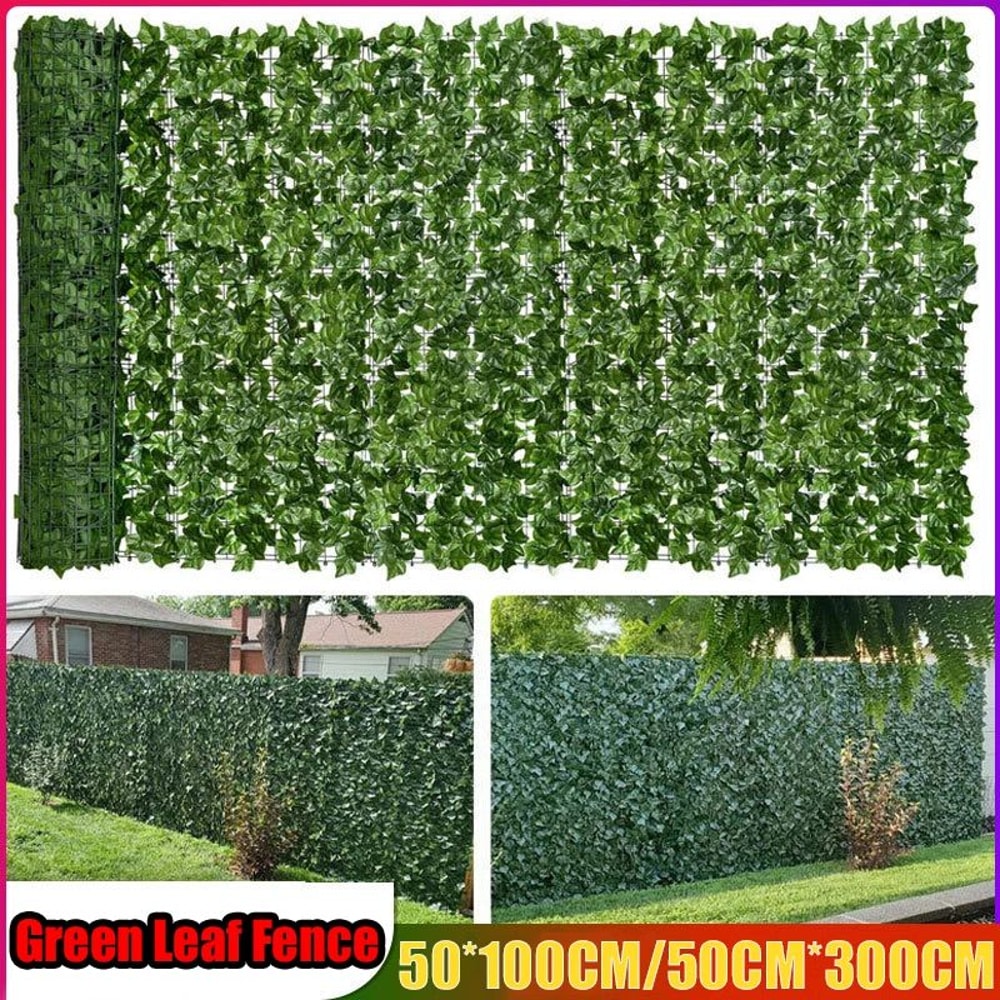LushShield 1M3M Artificial Privacy Fence Screen Realistic Green Leaf Fence Panels For Garden Balco 0