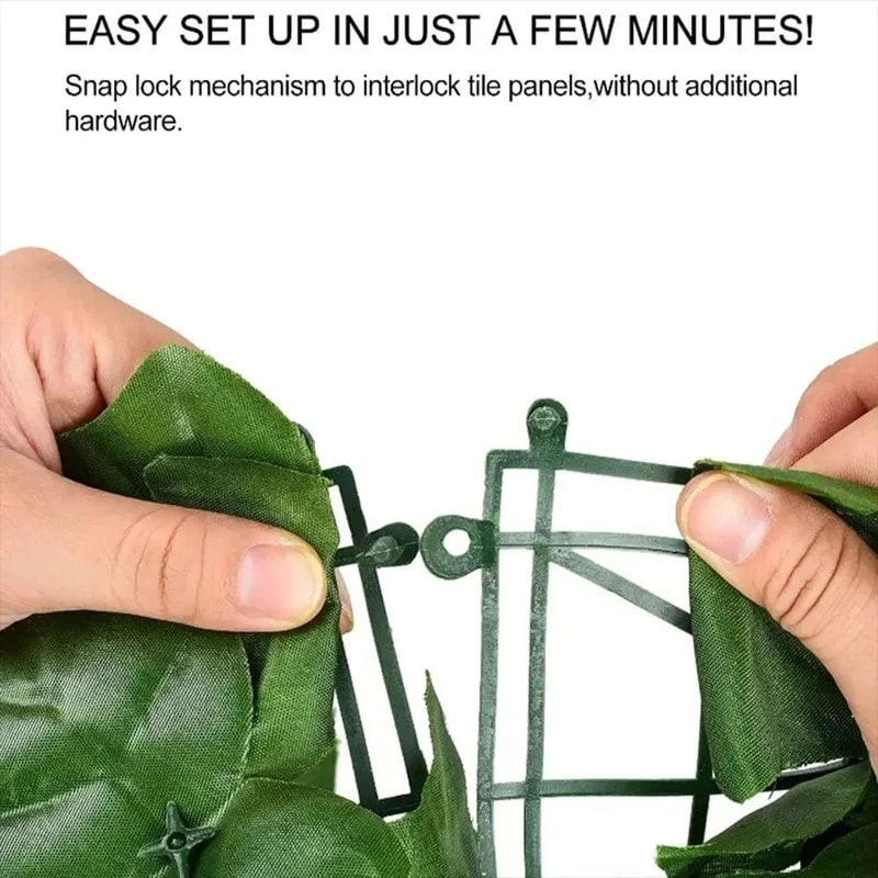 LushShield 1M3M Artificial Privacy Fence Screen Realistic Green Leaf Fence Panels For Garden Balco 3