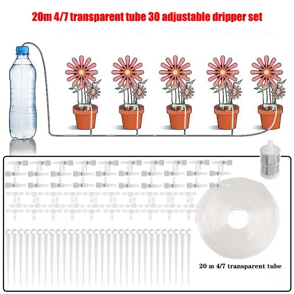 SmartSave Pro Drip Irrigation Kit With Regulating Valve Precision Potted Plant Watering System For 13