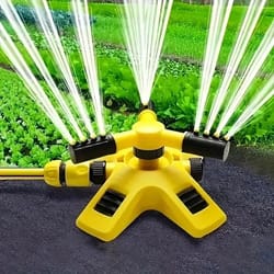 360° rotating lawn sprinkler set with adjustable spray arms for large-area watering