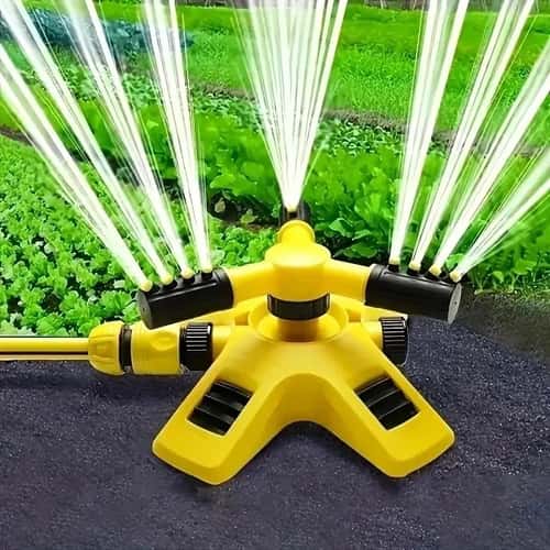 360° Rotating Lawn Sprinkler Set with Adjustable Spray Arms for Large-Area Watering