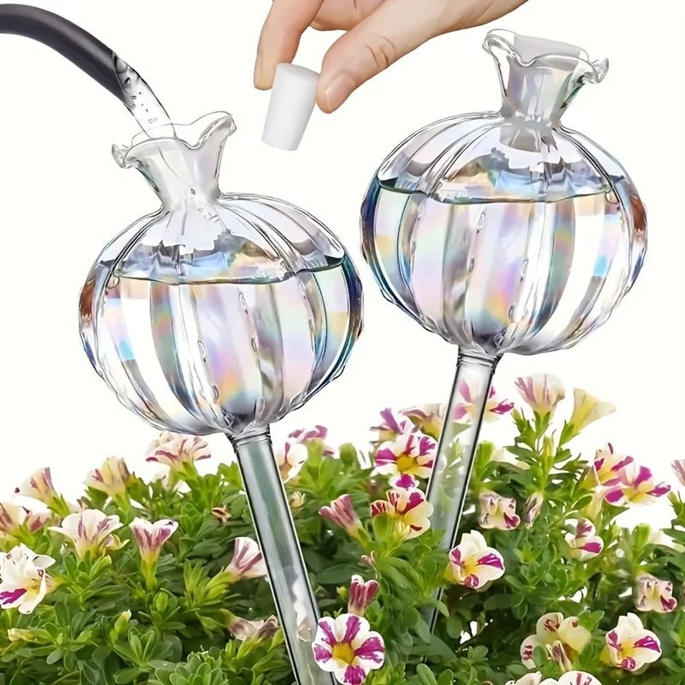 Glass SelfWatering Plant Bulbs Automatic Watering Globes For Indoor Plants 0