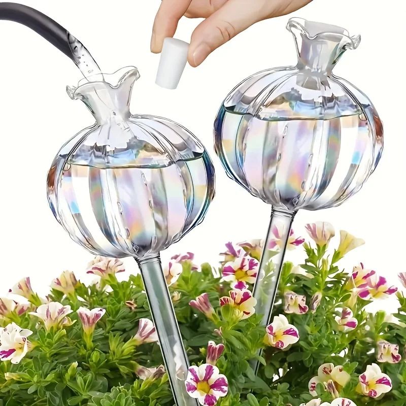 Glass SelfWatering Plant Bulbs Automatic Watering Globes For Indoor Plants 0