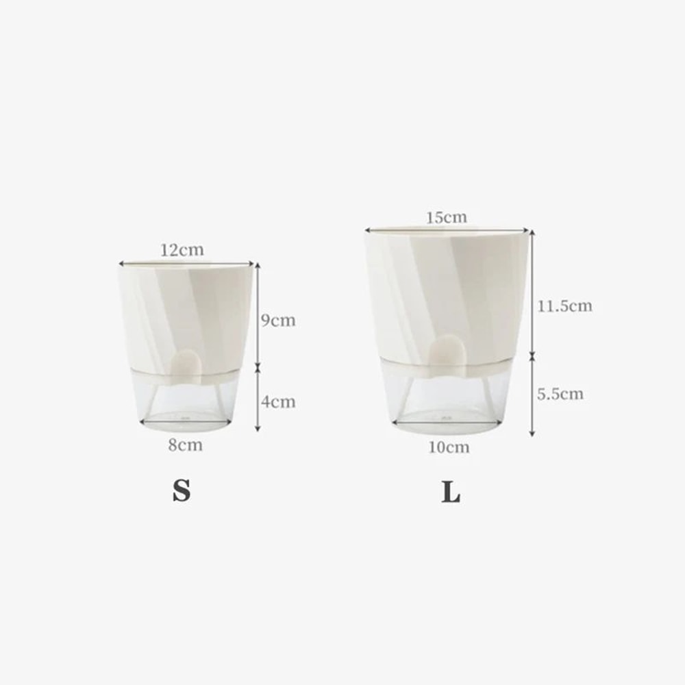 SmartGrow Transparent Self Watering Planter Hydroponic Flower Pot Automatic WaterAbsorbing Indoor 1