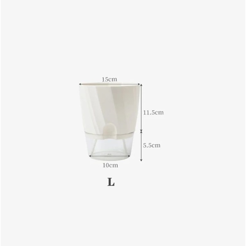 SmartGrow Transparent Self Watering Planter Hydroponic Flower Pot Automatic WaterAbsorbing Indoor 7