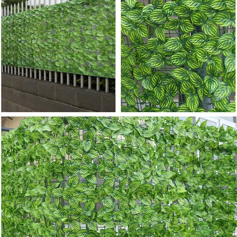 LushView Artificial Green Leaf Privacy Fence For Balcony Garden 1