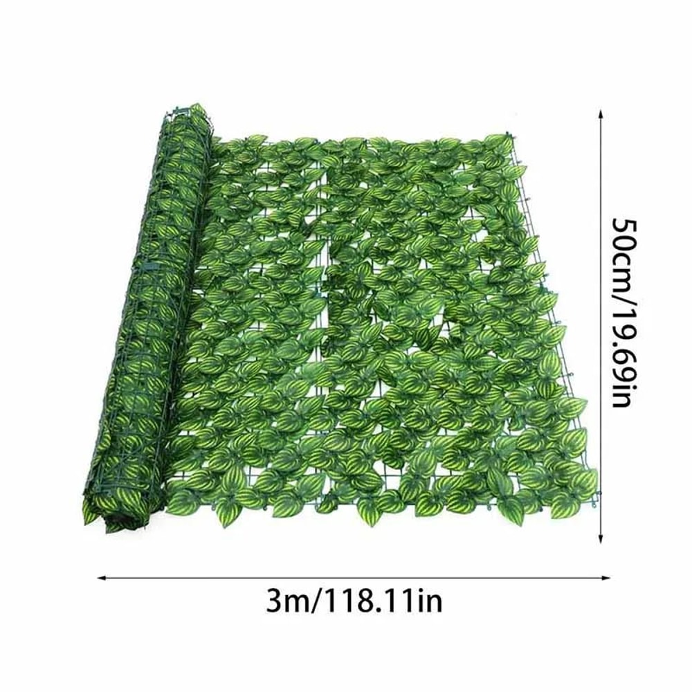 LushView Artificial Green Leaf Privacy Fence For Balcony Garden 7