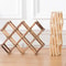 Foldable Wooden Wine Rack Countertop Organizer 310 Bottle Display Holder Stand 2
