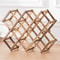 Foldable Wooden Wine Rack Countertop Organizer 310 Bottle Display Holder Stand 4