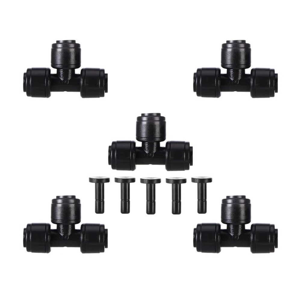 14 635mm QuickConnect Tee Elbow Water Connector With Micro Tubing Cutter For Drip Irrigation And A 5