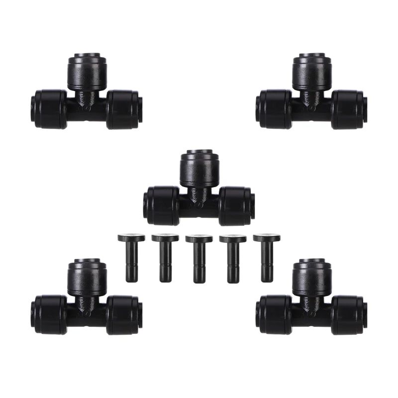 14 635mm QuickConnect Tee Elbow Water Connector With Micro Tubing Cutter For Drip Irrigation And A 5