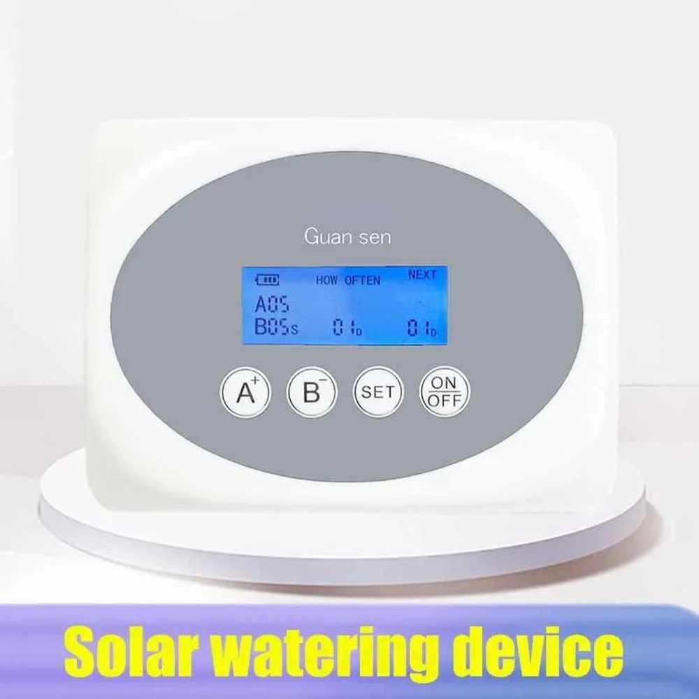Solar Smart Drip Irrigation System With Dual Pump Automatic Watering Timer 3
