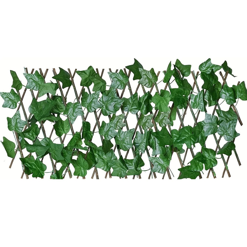 Artificial Ivy Telescopic Garden Fence With Faux Green Leaves 5