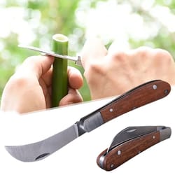 premium folding grafting scissors & tool – heavy-duty stainless steel gardening knife for precision cutting