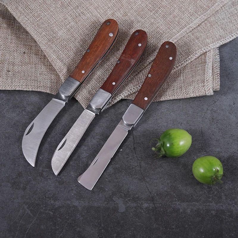 Premium Folding Grafting Scissors Tool HeavyDuty Stainless Steel Gardening Knife For Precision Cu 3