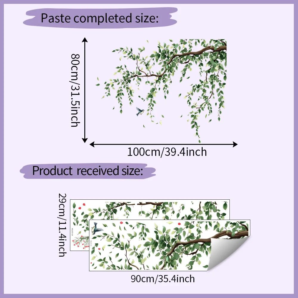 NatureScape Tree Wall Decor Removable Wall Decals For Living Room Bedroom Large Removable Wall S 5