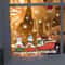 Festive Snowman Christmas Window Stickers Snowflake Wall Decals Holiday Window Decorations Set 2