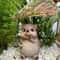 Cute Resin Leaf Umbrella Hedgehog Garden Statue Whimsical Outdoor Animal Decor Figurine 2
