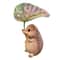 Cute Resin Leaf Umbrella Hedgehog Garden Statue Whimsical Outdoor Animal Decor Figurine 4