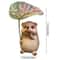 Cute Resin Leaf Umbrella Hedgehog Garden Statue Whimsical Outdoor Animal Decor Figurine 5