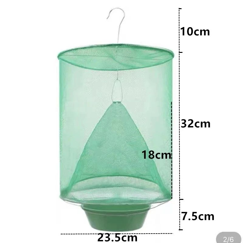 Premium Reusable Hanging Fly Trap HeavyDuty Outdoor Garden Fly Catcher Pest Control Cage 5