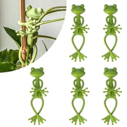 cute frog plant support clips (1/3/5pcs) reusable frog plant stand flower pot hugger for vines & stems