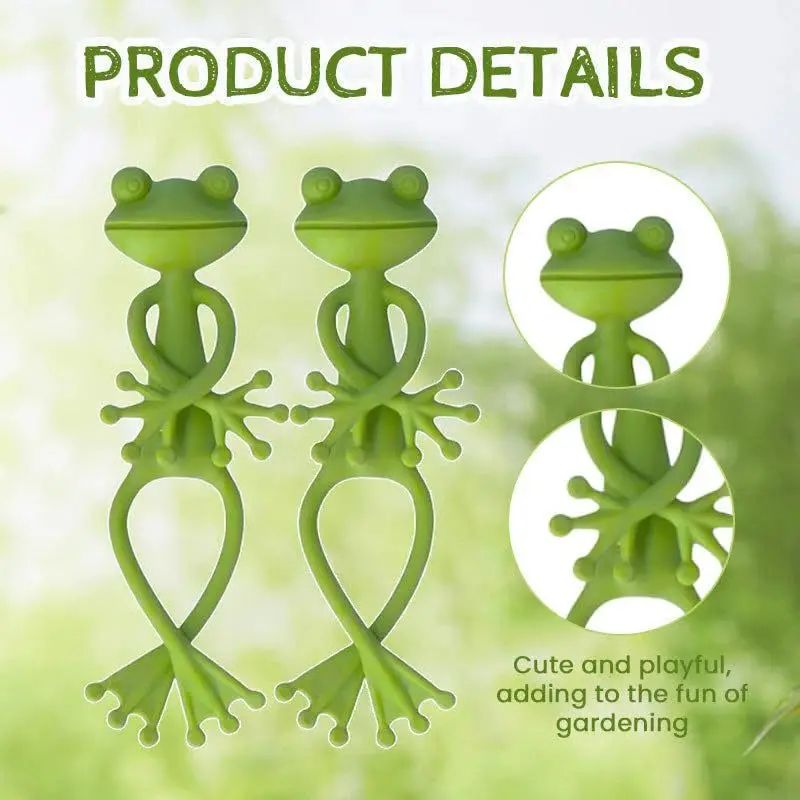 Cute Frog Plant Support Clips 135pcs Reusable Frog Plant Stand Flower Pot Hugger For Vines Stems 2