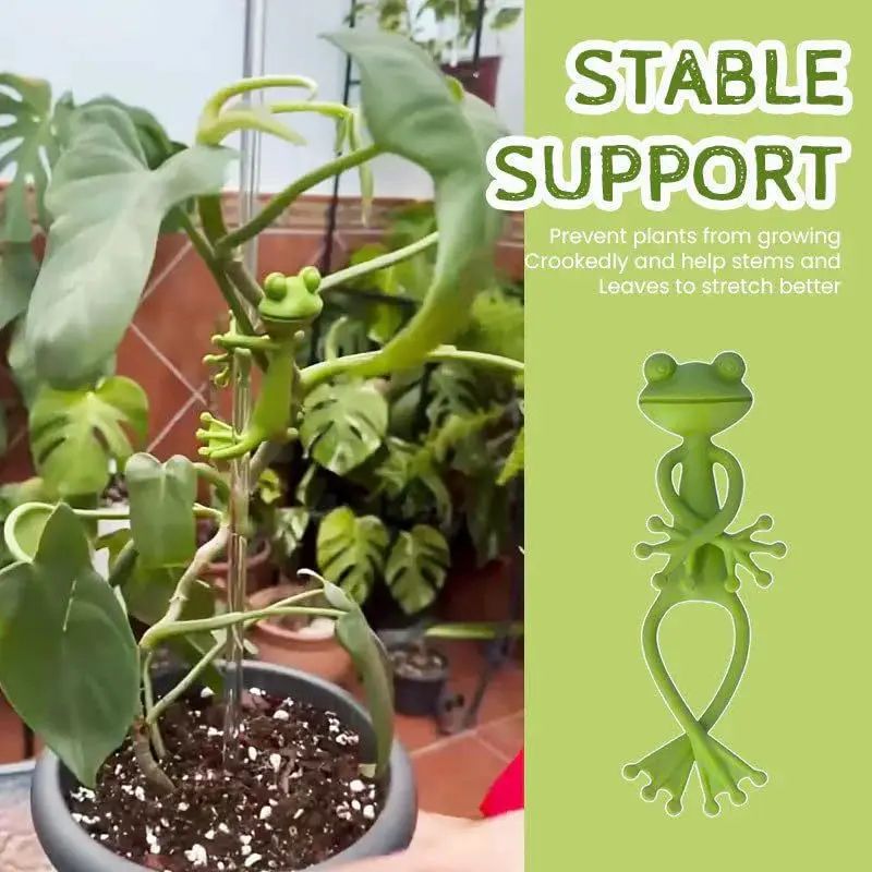 Cute Frog Plant Support Clips 135pcs Reusable Frog Plant Stand Flower Pot Hugger For Vines Stems 5