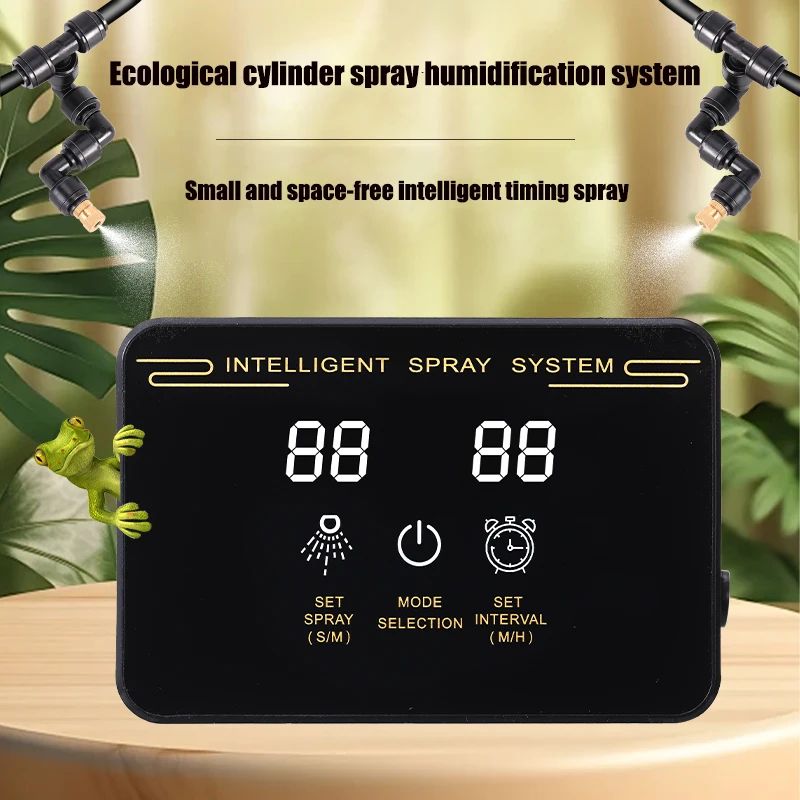 RainforestPro Automatic Terrarium Misting System With Timer Dual 360 Nozzles Smart Reptile Humidi 1