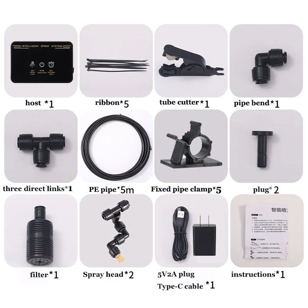 RainforestPro Automatic Terrarium Misting System With Timer Dual 360 Nozzles Smart Reptile Humidi 5