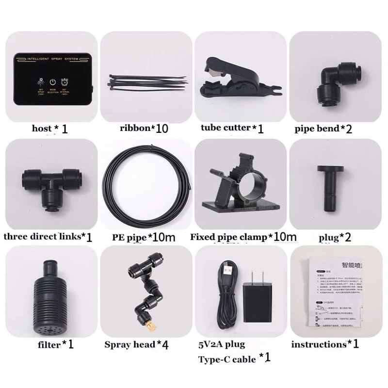 RainforestPro Automatic Terrarium Misting System With Timer Dual 360 Nozzles Smart Reptile Humidi 7