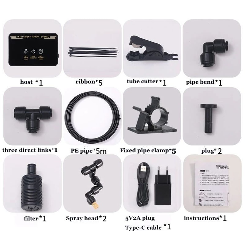 RainforestPro Automatic Terrarium Misting System With Timer Dual 360 Nozzles Smart Reptile Humidi 8