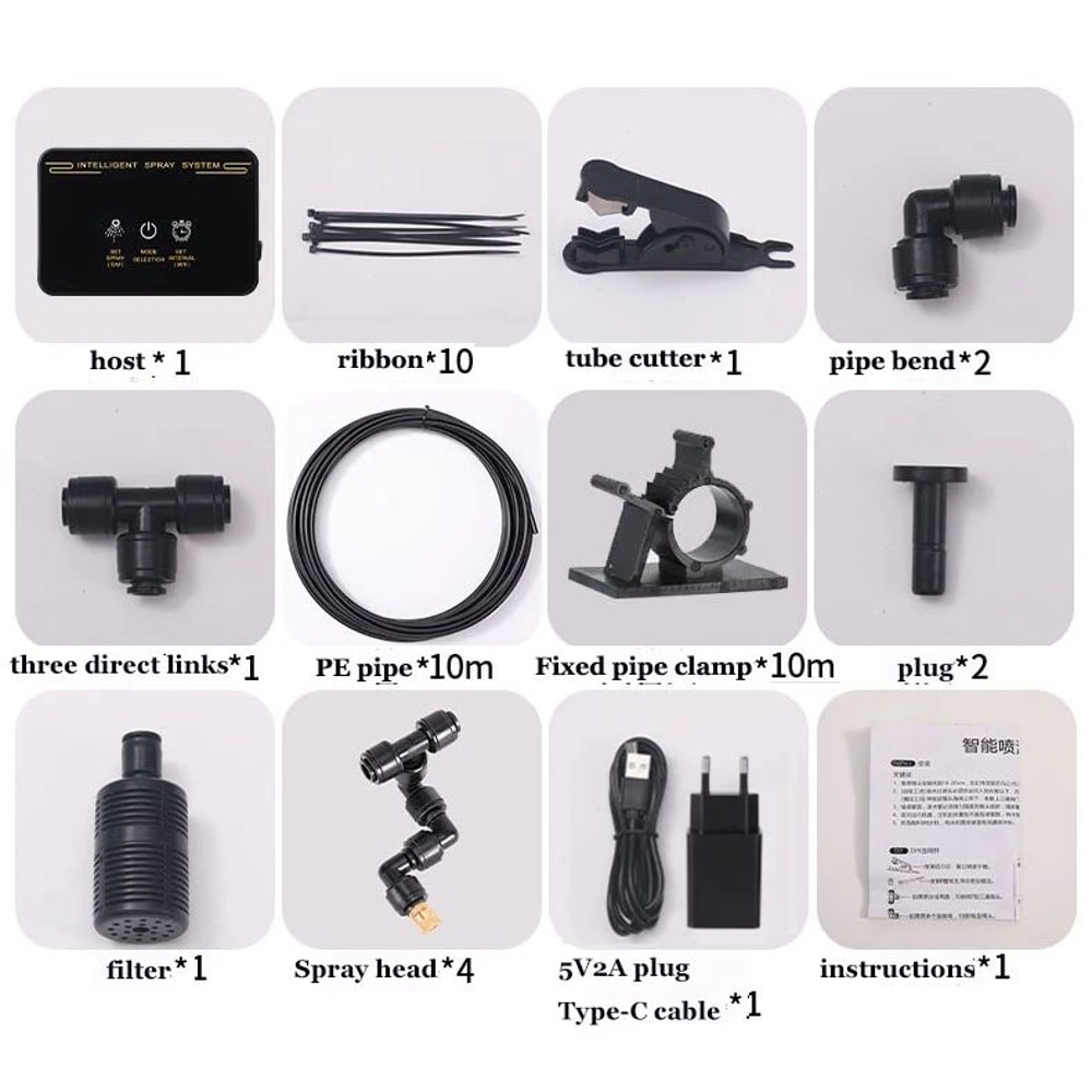 RainforestPro Automatic Terrarium Misting System With Timer Dual 360 Nozzles Smart Reptile Humidi 10