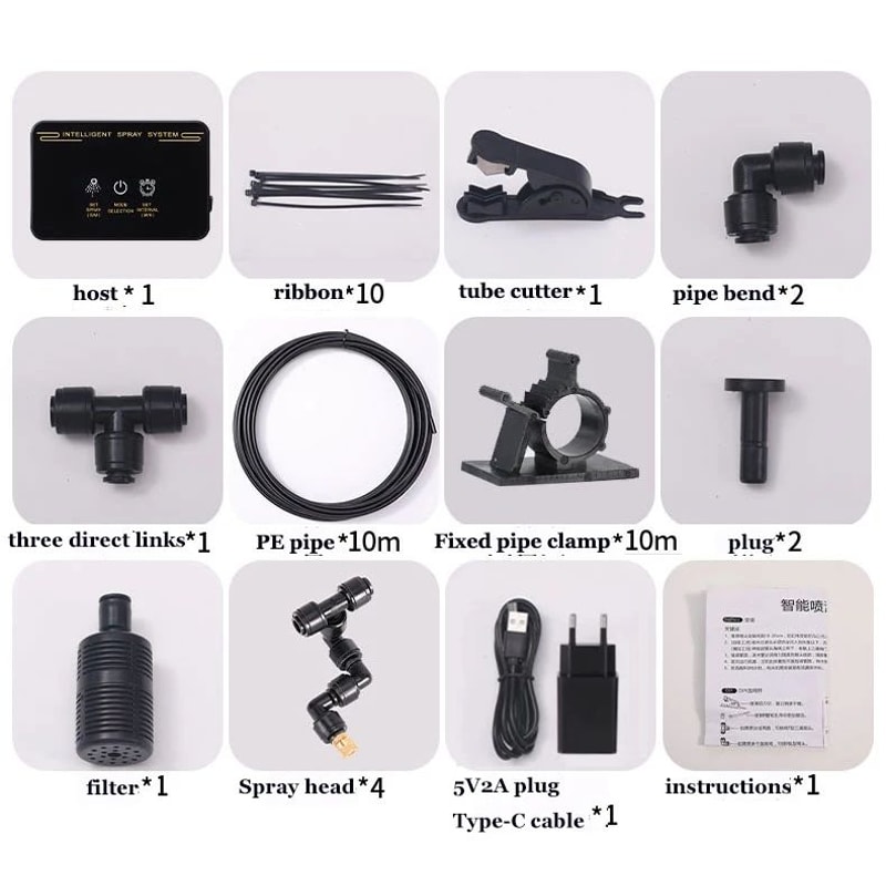 RainforestPro Automatic Terrarium Misting System With Timer Dual 360 Nozzles Smart Reptile Humidi 10