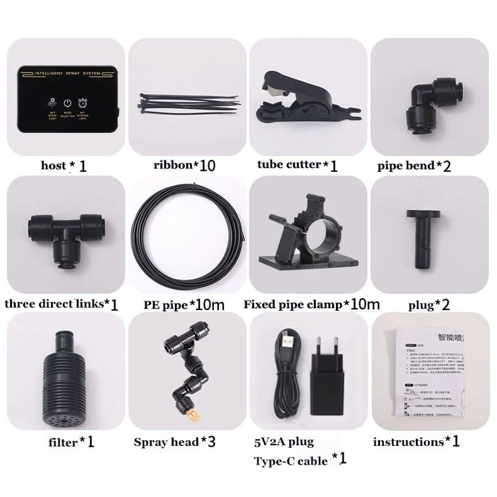 RainforestPro Automatic Terrarium Misting System With Timer Dual 360 Nozzles Smart Reptile Humidi 9