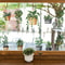 Hanging Potted Plant Window Clings Set Reusable Removable Window Stickers For Fresh Botanical Deco 0