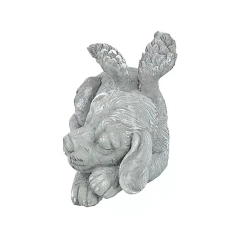 Angel Pet Statue Resin Garden Ornament For Outdoor Decor Cat Or Dog With Wings 3