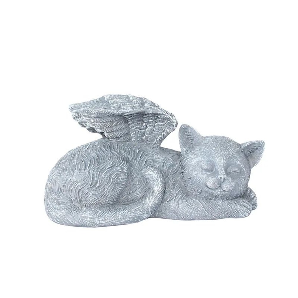 Angel Pet Statue Resin Garden Ornament For Outdoor Decor Cat Or Dog With Wings 4