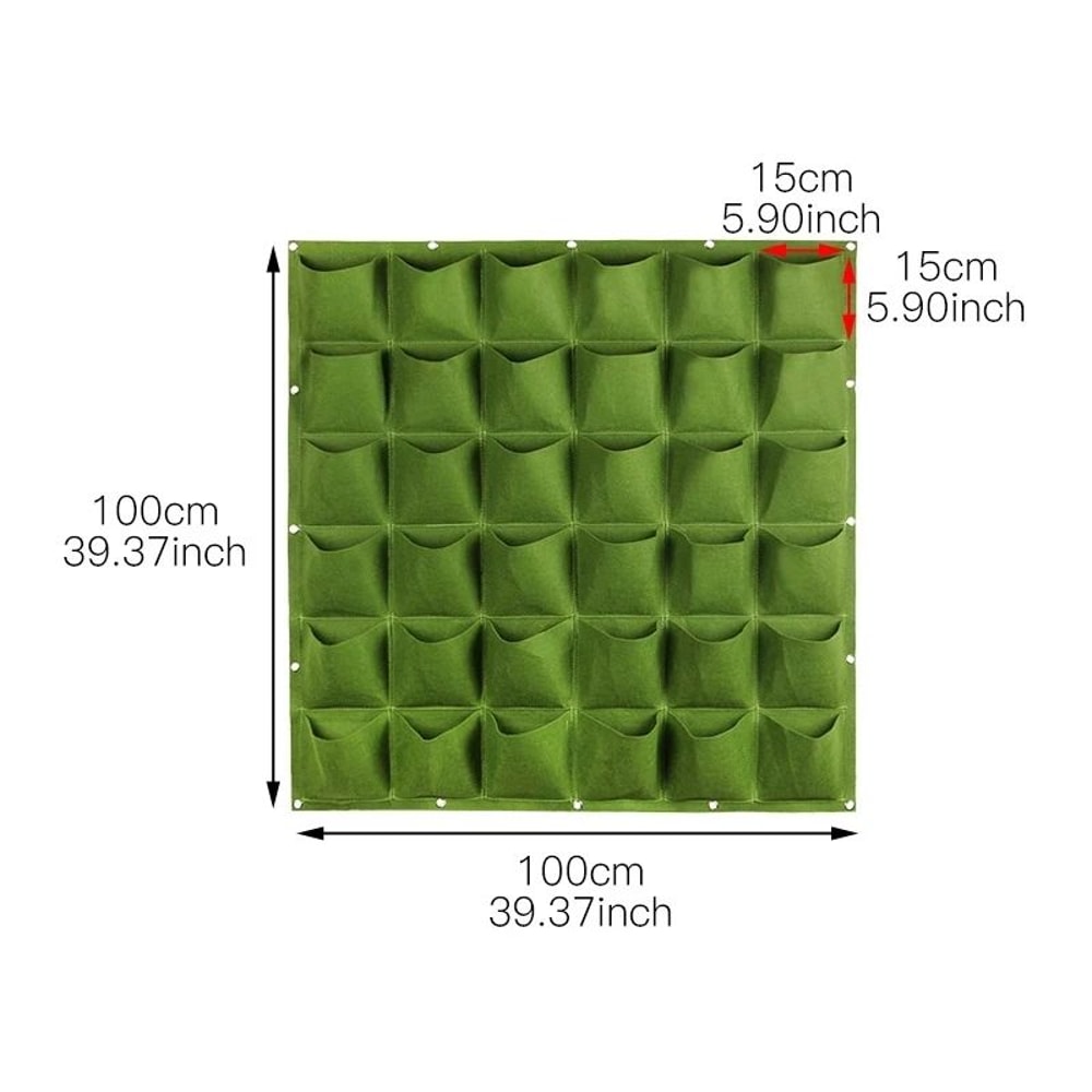 Vertical Garden Wall Grow Bag Planter SpaceSaving Outdoor Herb Vegetable Pocket Planters 1
