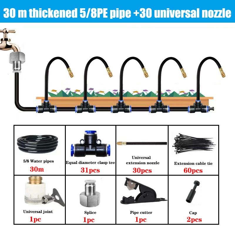 FlexBend 530m DIY Misting Kit For Patio Cooling Garden Irrigation 10