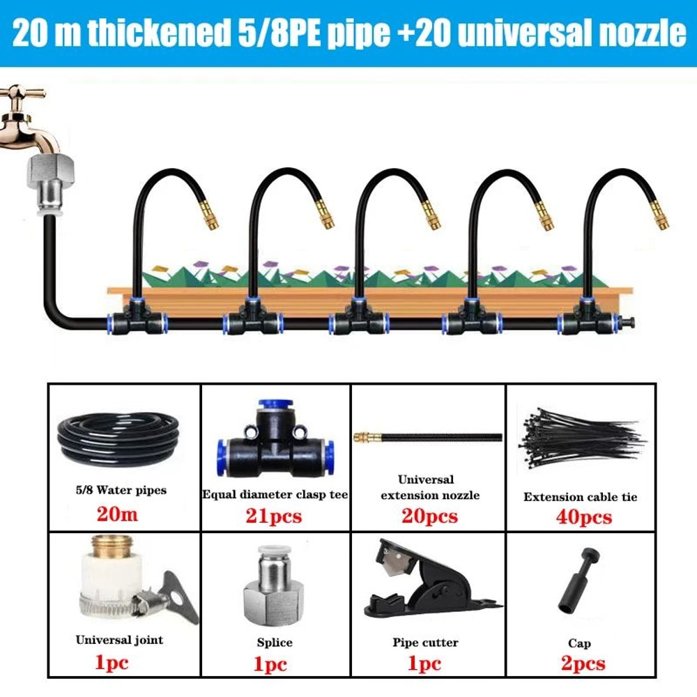 FlexBend 530m DIY Misting Kit For Patio Cooling Garden Irrigation 9