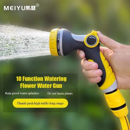 10-Mode High Pressure Water Gun Hose Nozzle for Garden Watering & Fast Outdoor Cleaning