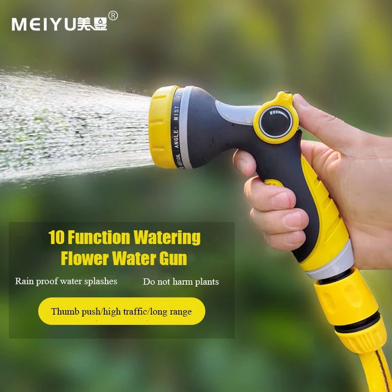 10Mode High Pressure Water Gun Hose Nozzle For Garden Watering Fast Outdoor Cleaning 0